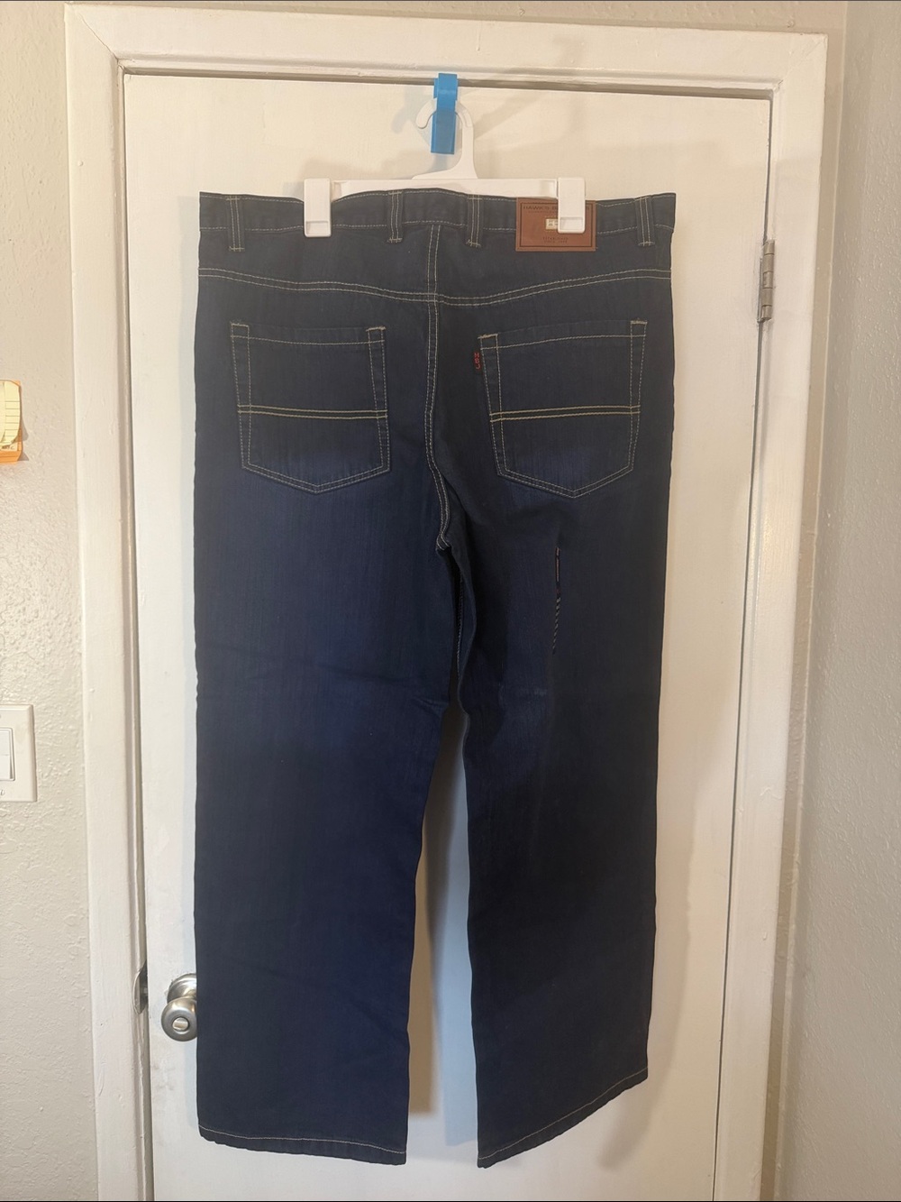 Hawks Bay Dark Blue Relaxed Straight Men's Jeans